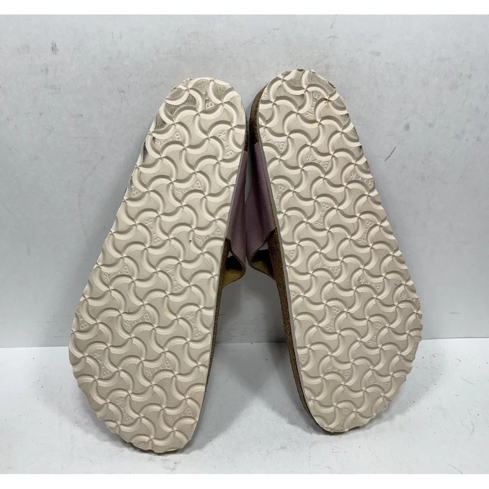 Birkenstock Gizeh Sandal Washed Pink Metallic Thong Women's Size 9 / 40